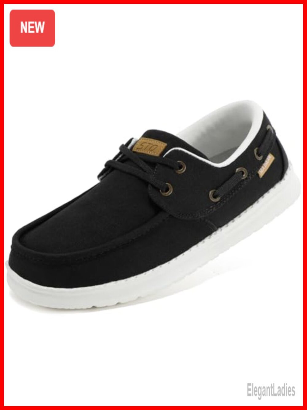 Canvas Lace Up Boat Shoes Women Casual Loafers Arch Support Breathable